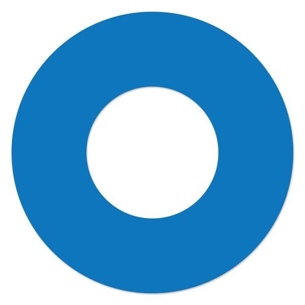 Ergomat Xtreme 6in Donut-3.5in Center Light Blue, 20PK DSX-CIRCLE-6-LB-KIT - main